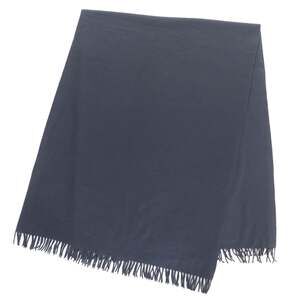 HERMES 100% Cashmere Logo Embroidered Fringe Extra Large Shawl/Stole/Blanket ...